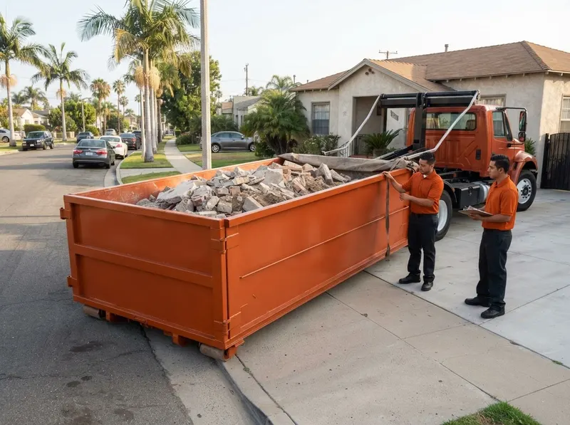 Heavy Debris Inert Lowboy Container in Long Beach,, CA