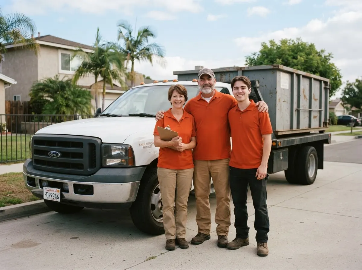 Grand Oak Dumpster Rental dumpster team in Long Beach,, CA